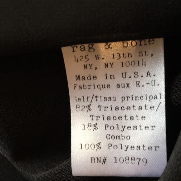 Rag & Bone Harper split back top black size M - Picture 7 of 15